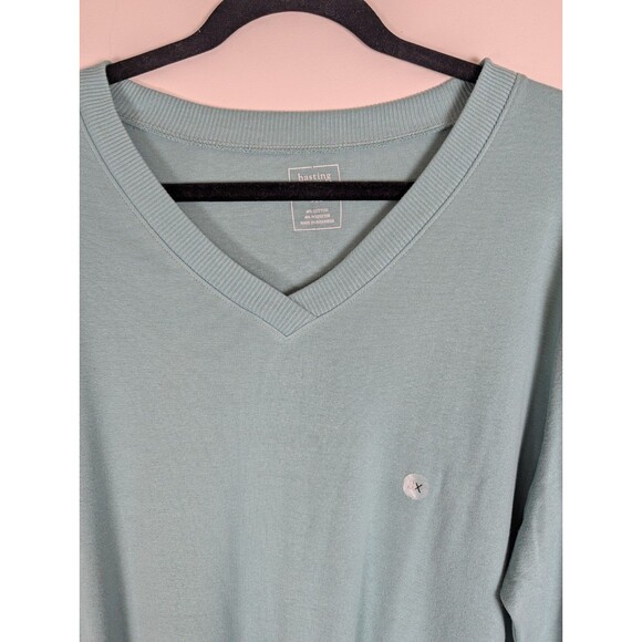 Hastings & Smith Womens Top Size 3X Green Pull Over Long Sleeve V Neck Knit - Picture 2 of 8